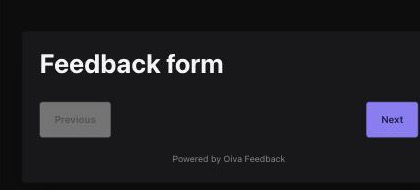 A button-less popup survey's form panel, open with no trigger button visible