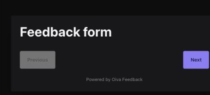 A button-less popup survey's form panel, open with no trigger button visible